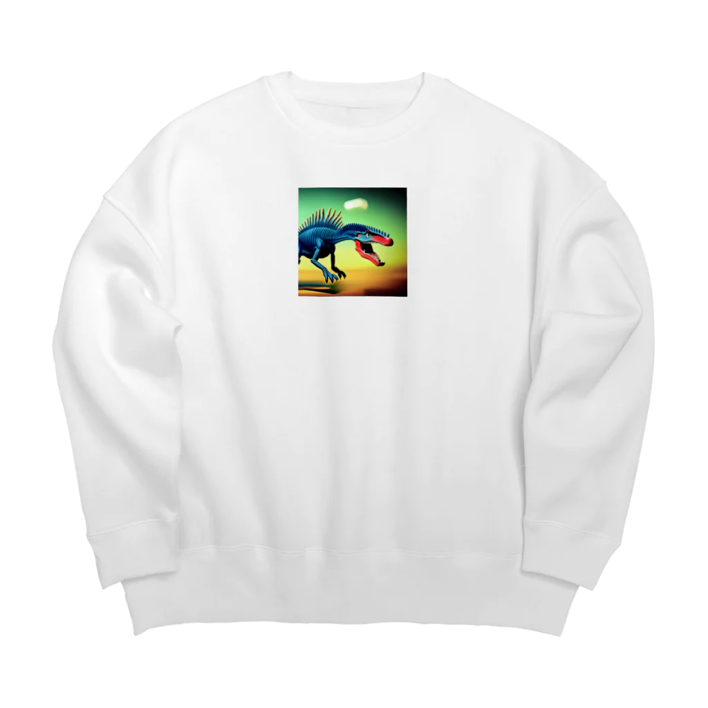 サウルス工房のスピノサウルス Big Crew Neck Sweatshirt