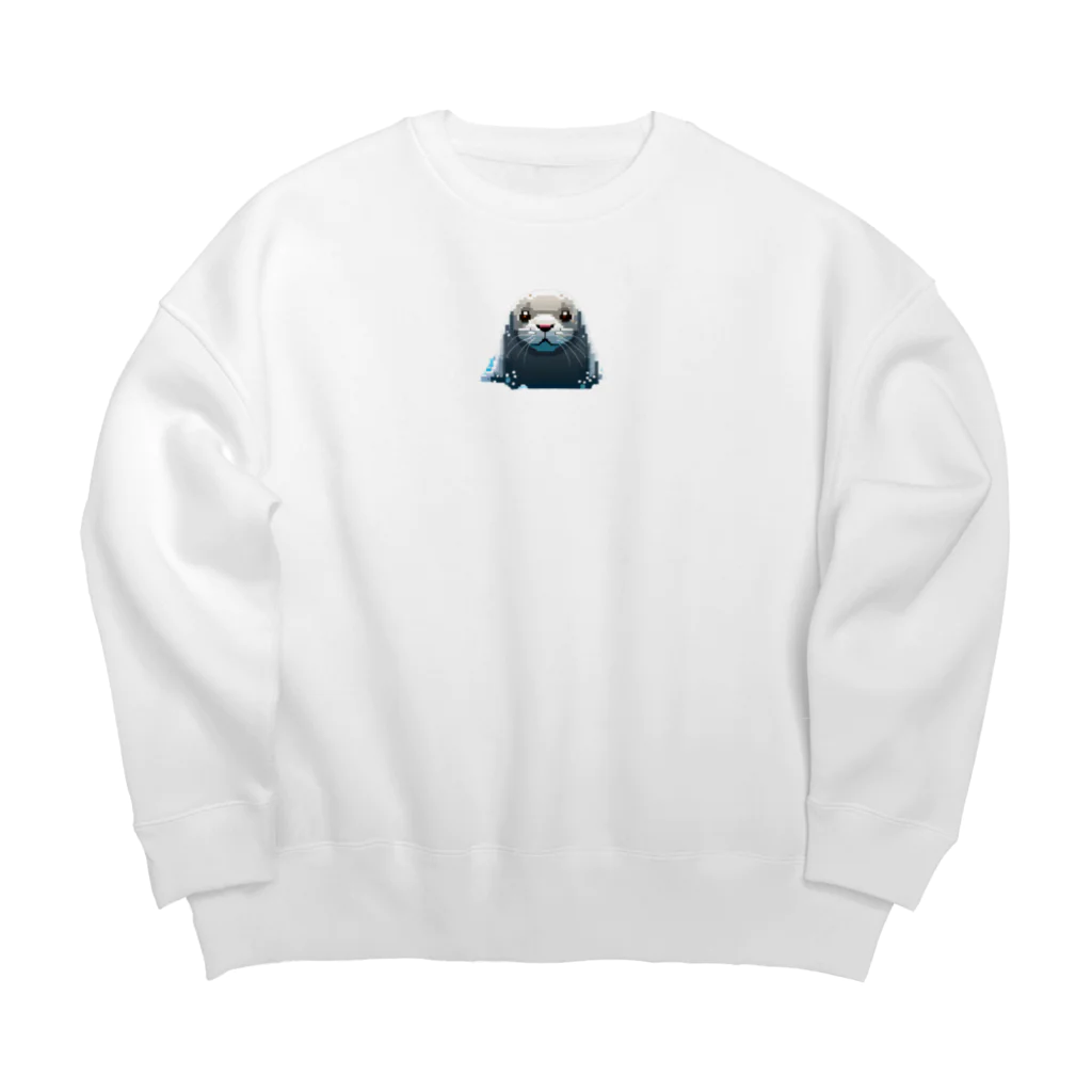 ザウルス君のアザラシやねん Big Crew Neck Sweatshirt