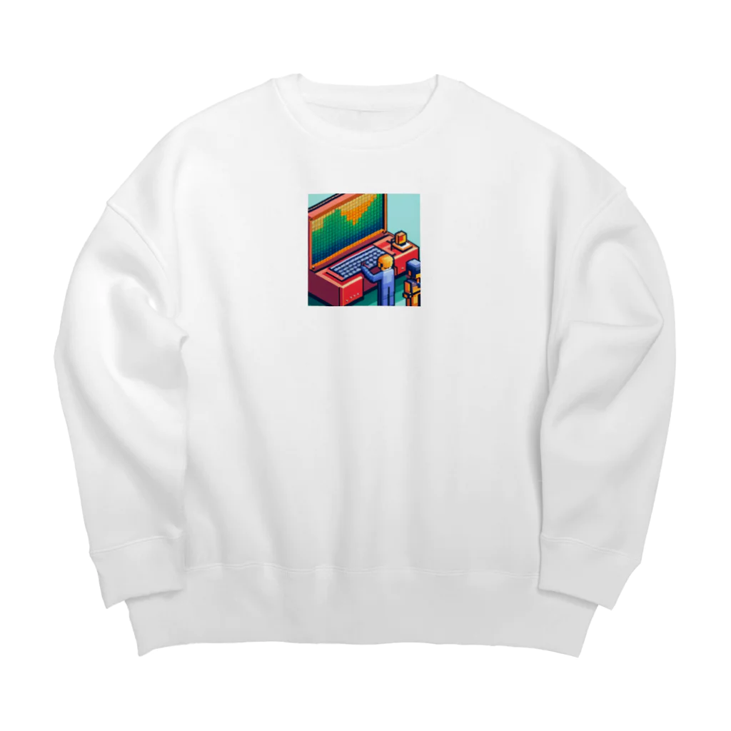 yorozuya4628のドットエンジニア ミニフィグ Big Crew Neck Sweatshirt