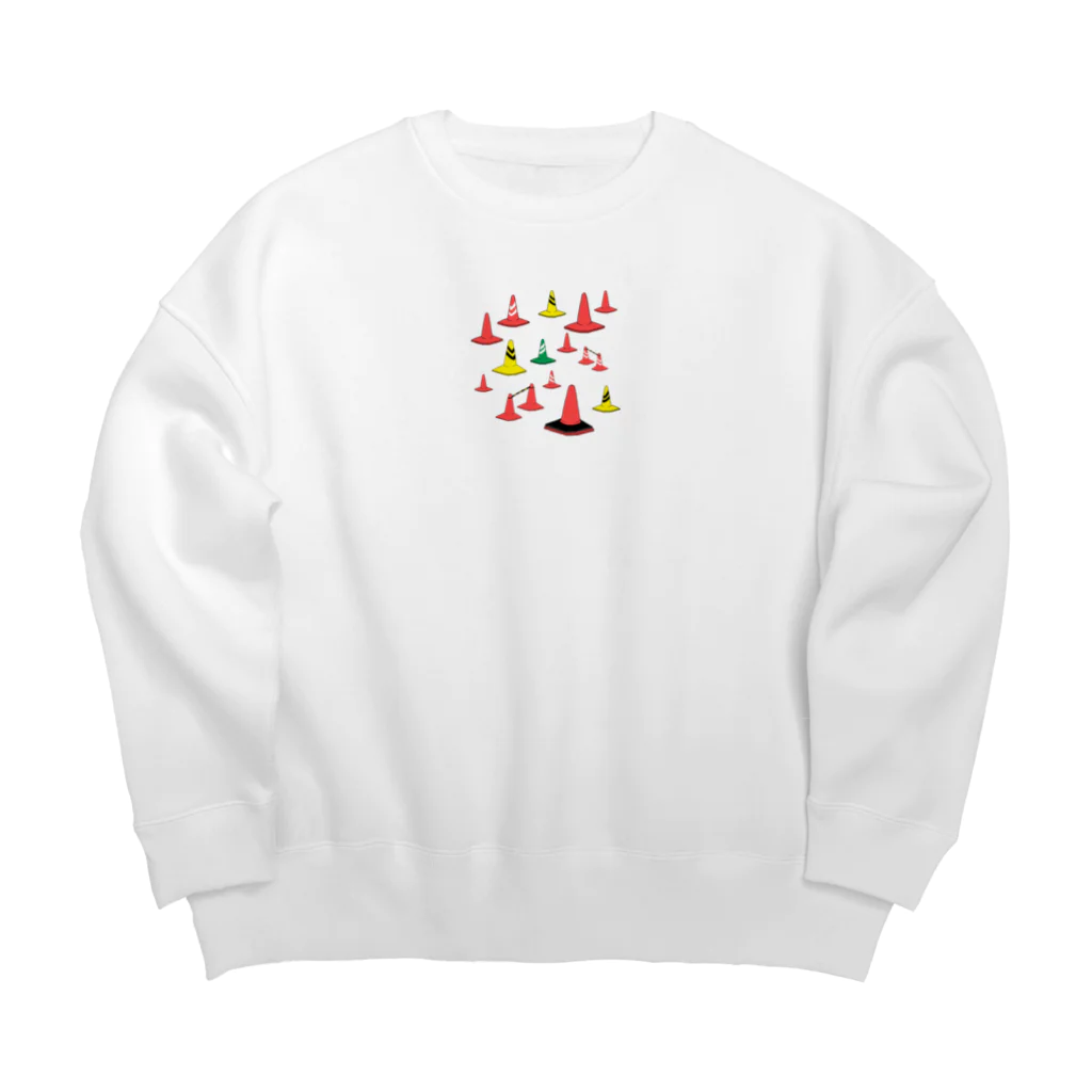 おそばのもりもり三角コーン Big Crew Neck Sweatshirt