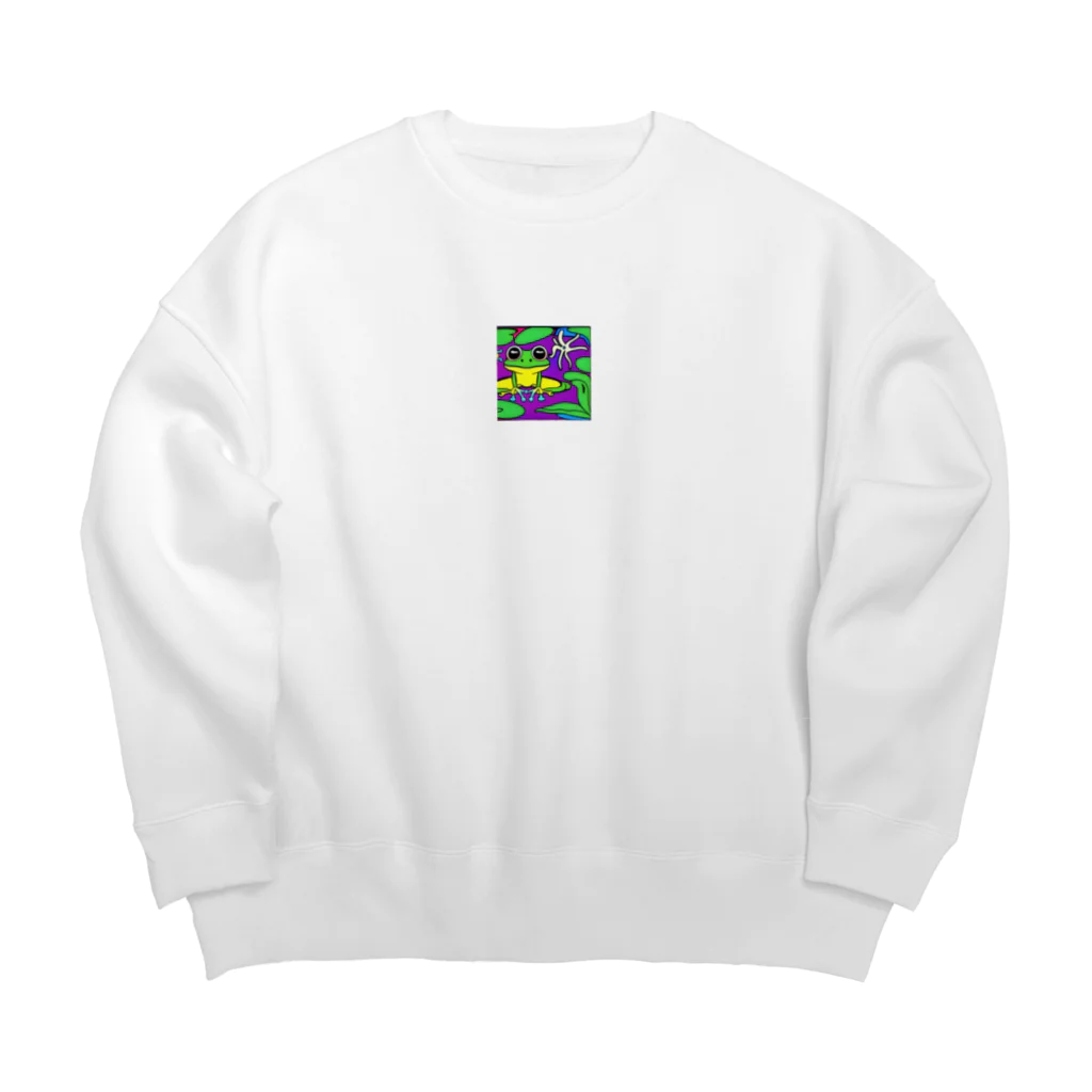 sagimoriのアマガエルのイラストグッズ Big Crew Neck Sweatshirt