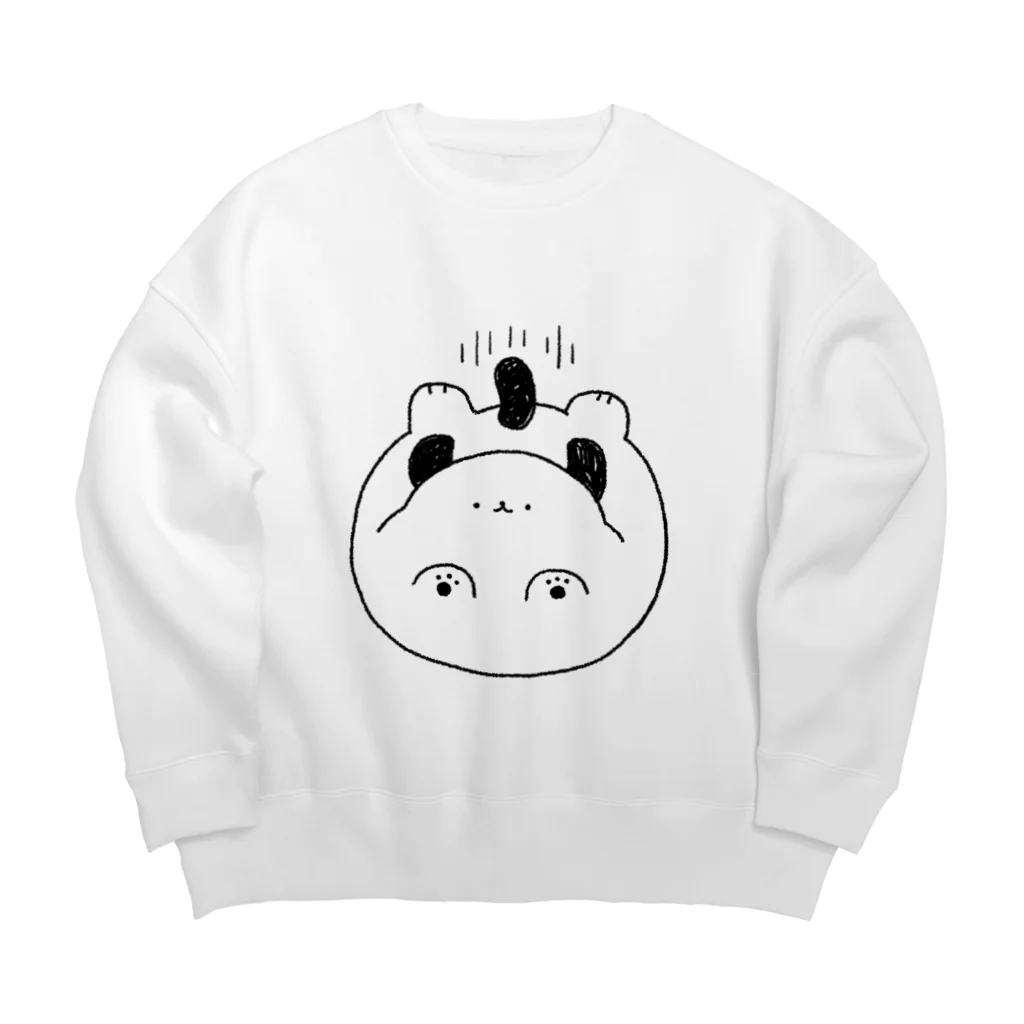 にこにこしろいるか市場 suzuri支店の落下する犬 Big Crew Neck Sweatshirt