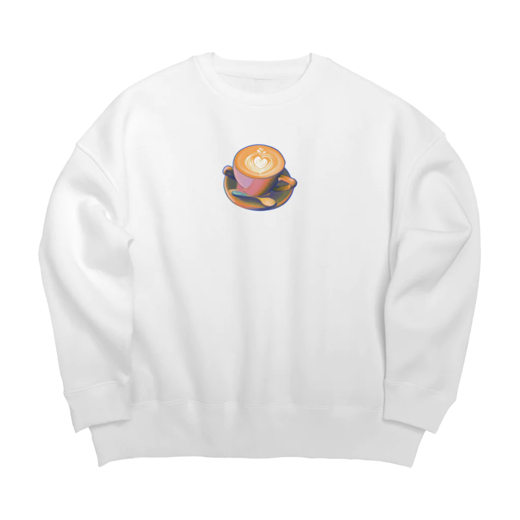 Kyoshimasaのカフェ好き Big Crew Neck Sweatshirt