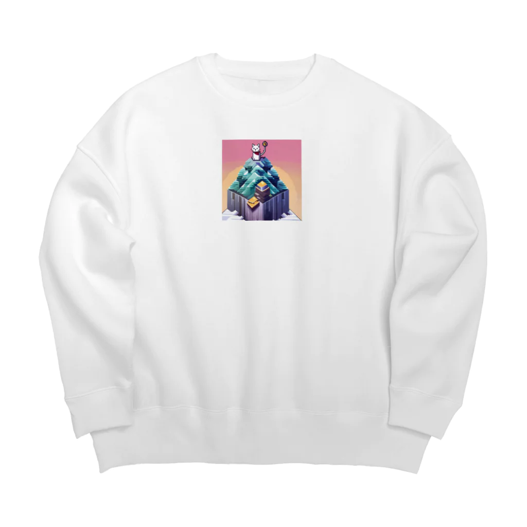 ネコピコshopのアドベンチャーキャット Big Crew Neck Sweatshirt