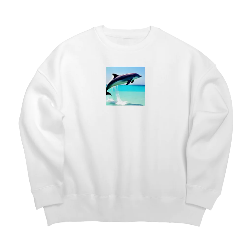 slowlife365のドルフィン Big Crew Neck Sweatshirt