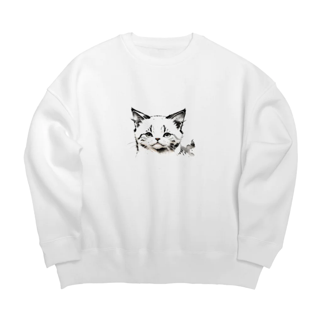 waffle2000のねこさん８ Big Crew Neck Sweatshirt