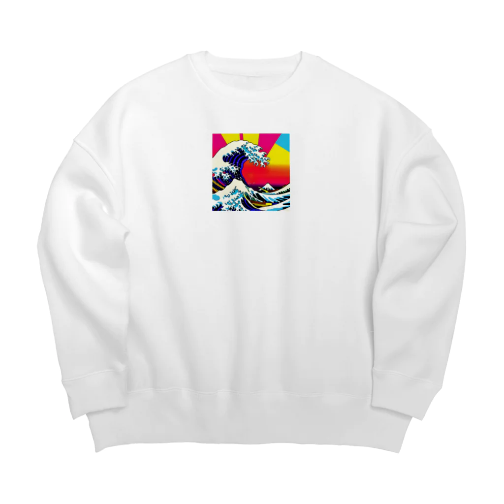 ヒロム現役自転車整備士の波 Big Crew Neck Sweatshirt