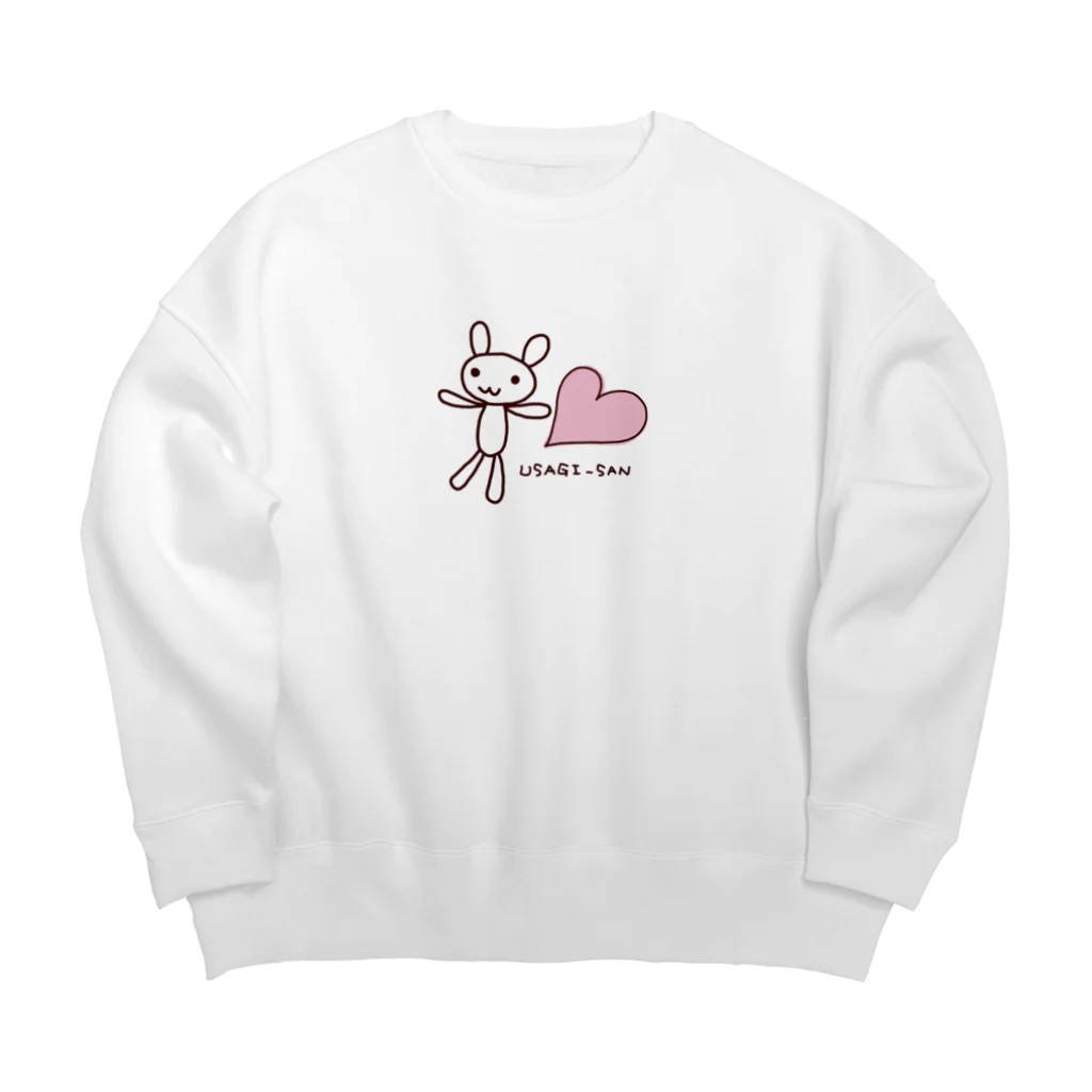 Kanonのうさぎさんとハート Big Crew Neck Sweatshirt