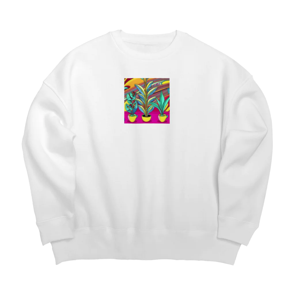 K's Storeのヴィヴィッド植物 Big Crew Neck Sweatshirt