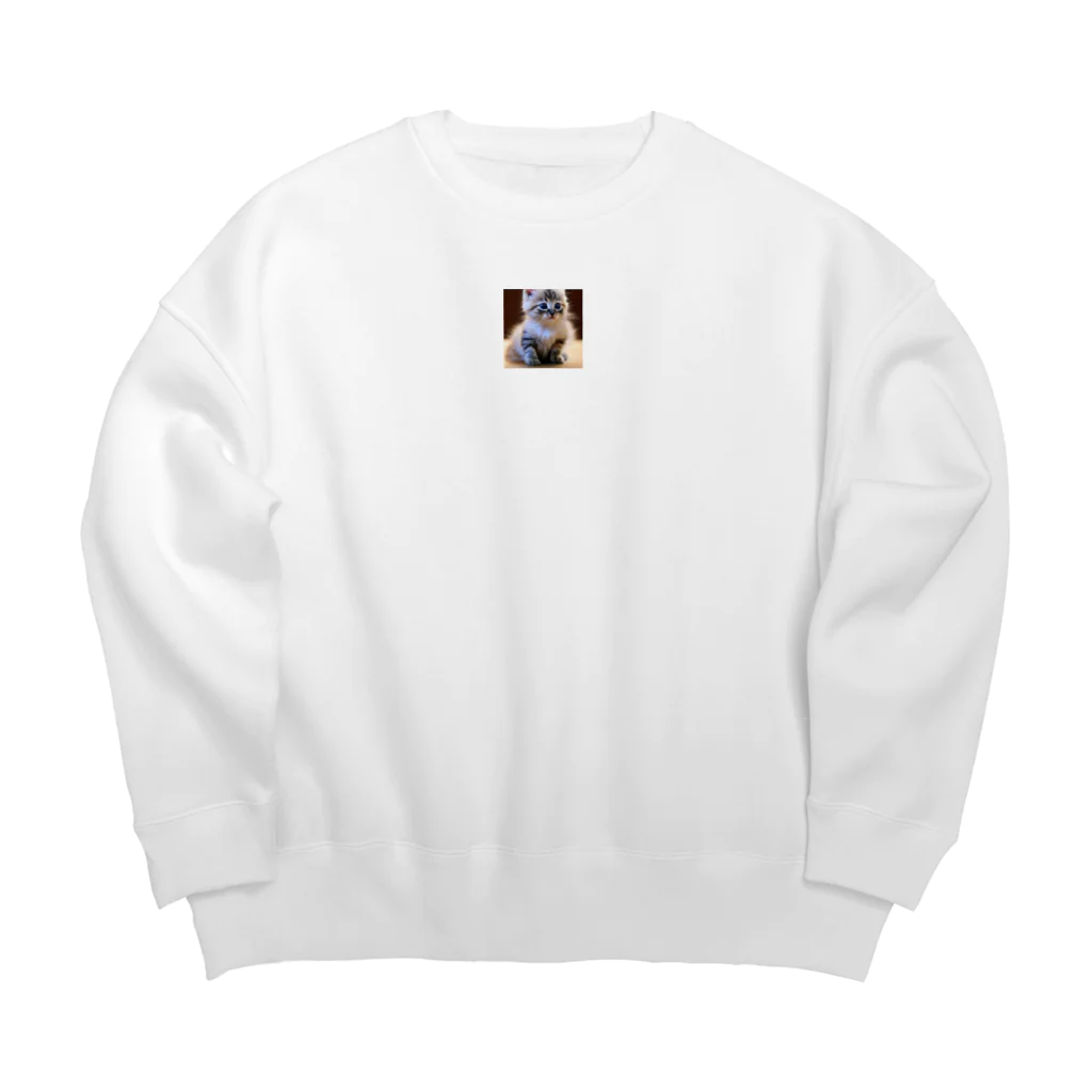 べぇやんショップのにゃんこちゃん Big Crew Neck Sweatshirt