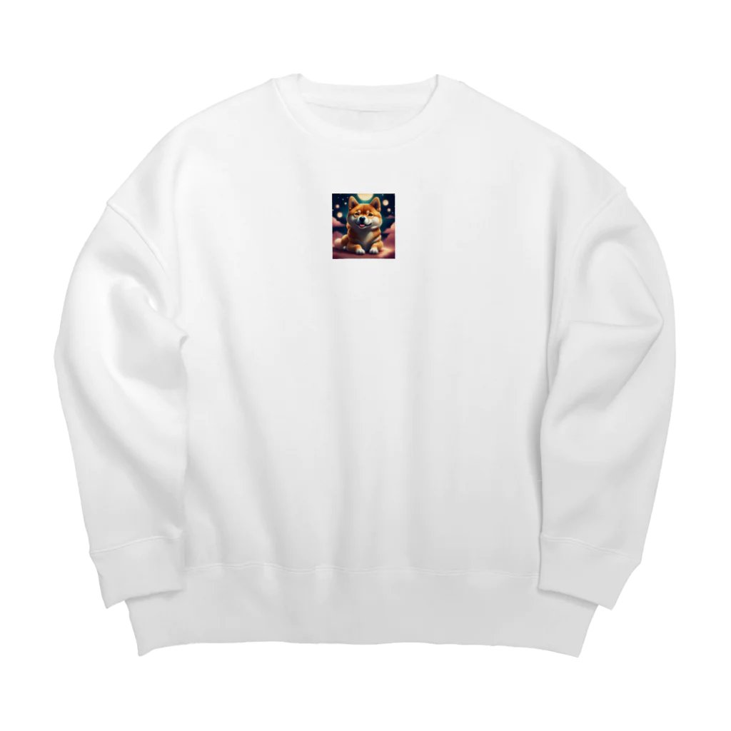 さぼりのあっくまんのしばけんくん Big Crew Neck Sweatshirt