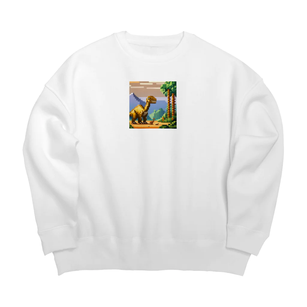 オカメインコのタロのドット絵マイアサウラ Big Crew Neck Sweatshirt