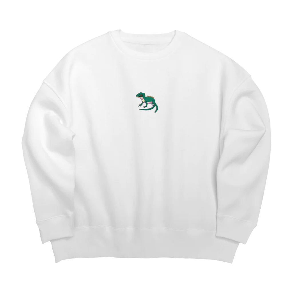 matu0のかっこいいトカゲ Big Crew Neck Sweatshirt