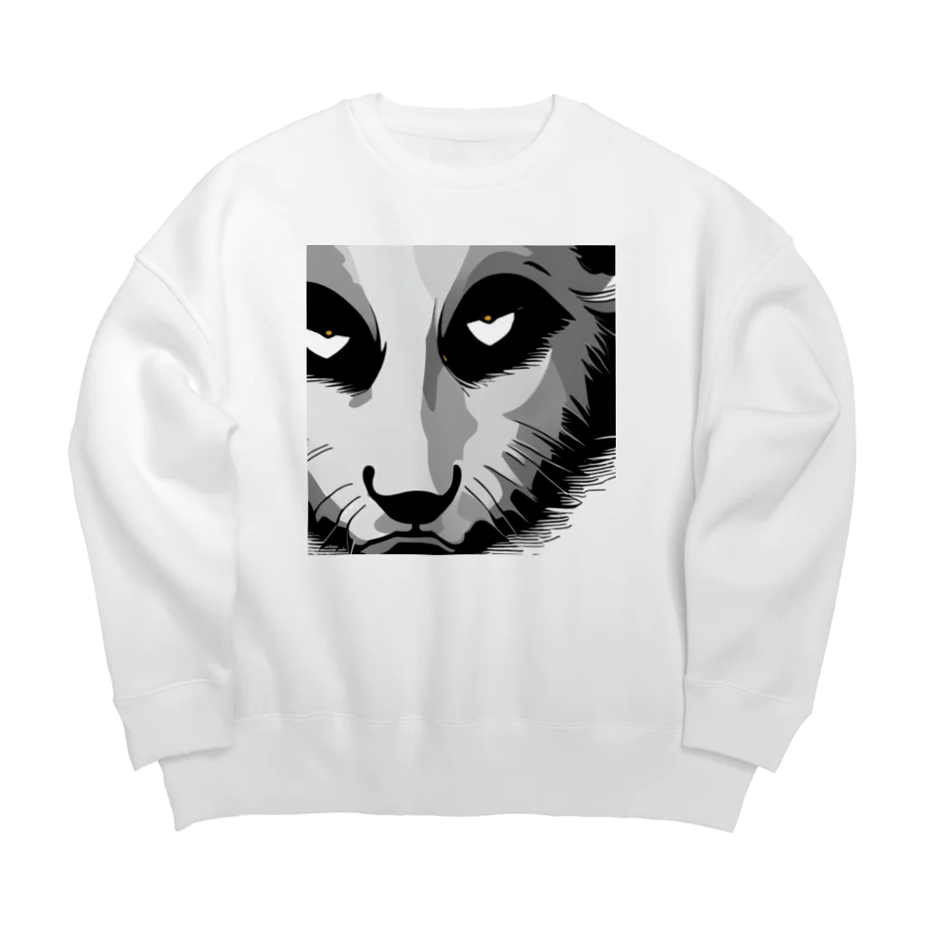 ぶーたんのイケメンパンダ Big Crew Neck Sweatshirt