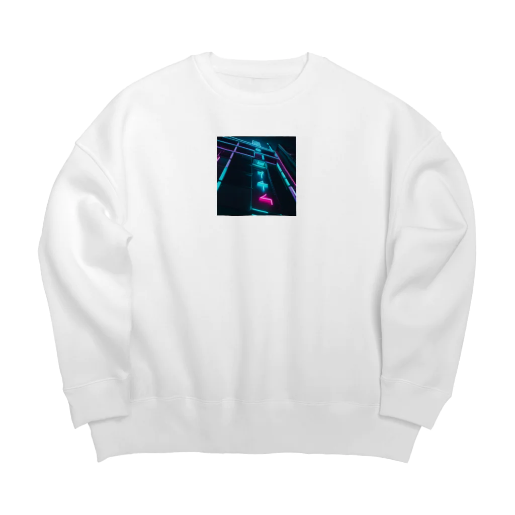  Neo Nature Threads（ネオ ネイチャー スレッズ）のネオンノスタルジア・アートピース Big Crew Neck Sweatshirt