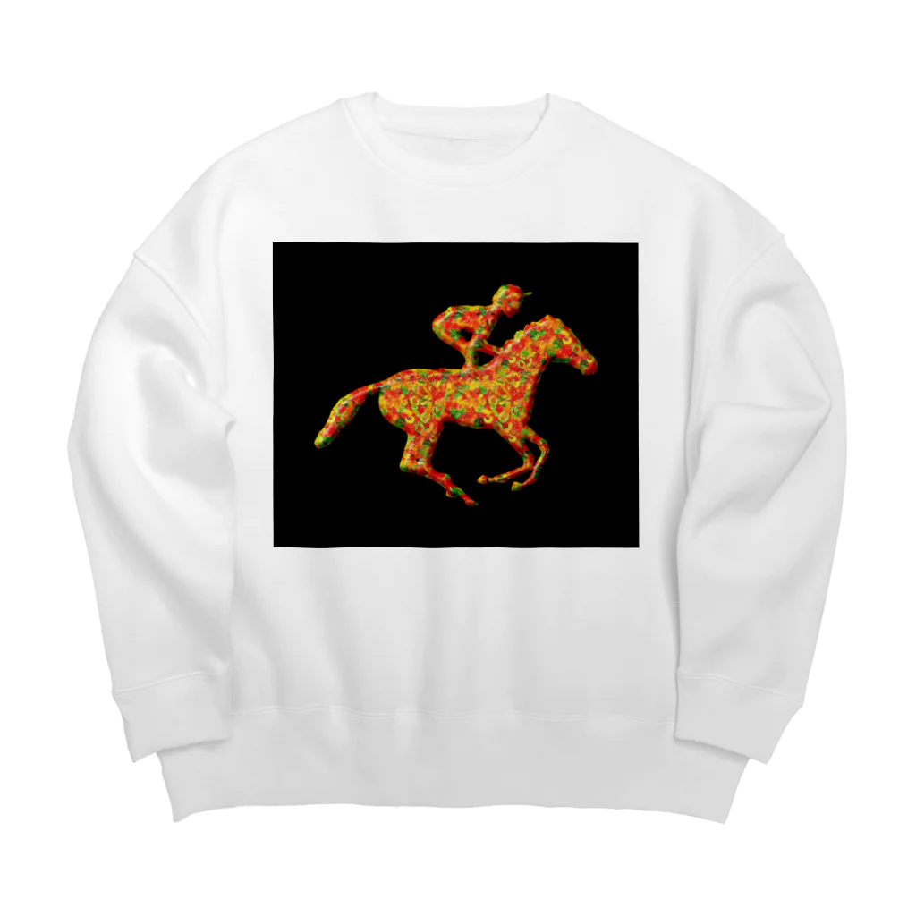 mumusの馬　colorful Big Crew Neck Sweatshirt