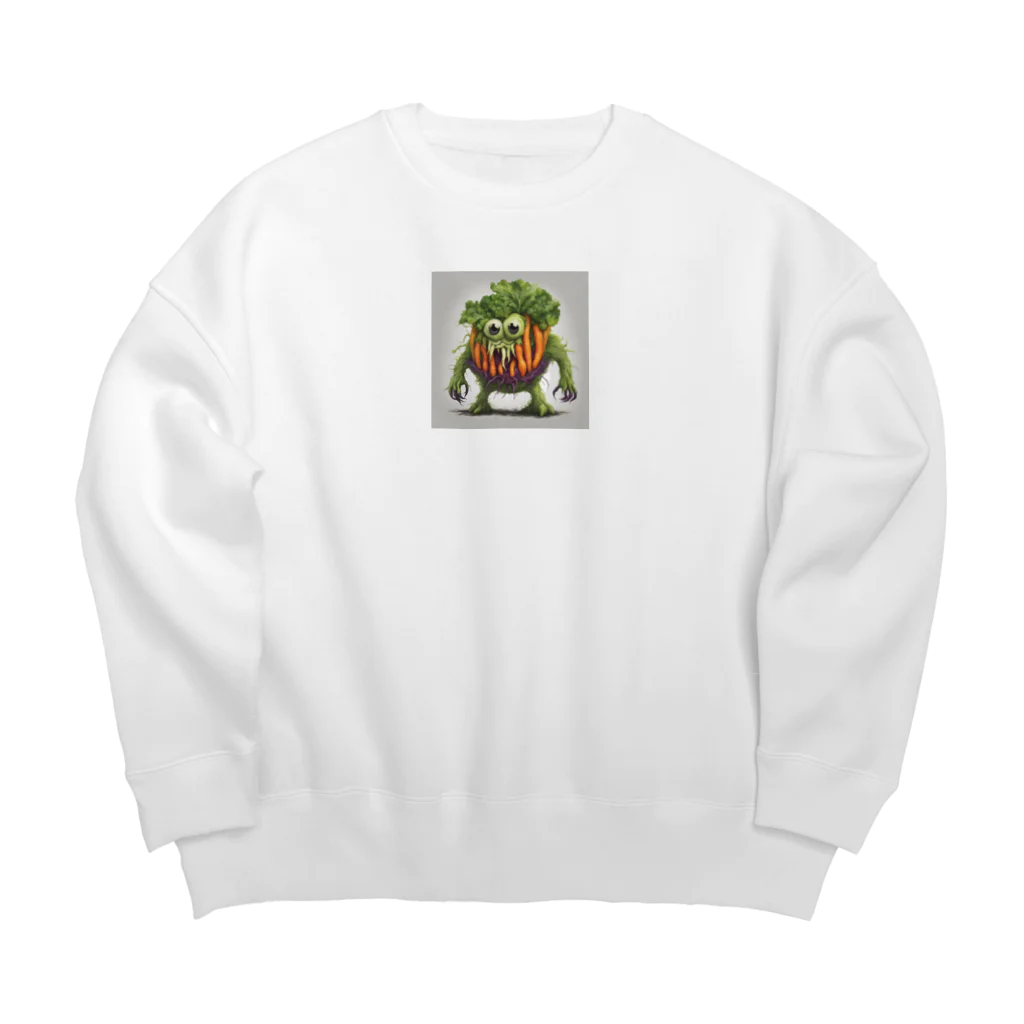 yasu_zatoの野菜の怪物 Big Crew Neck Sweatshirt