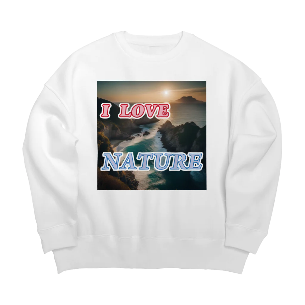 wataru-ingのI LOVE NATURE Big Crew Neck Sweatshirt