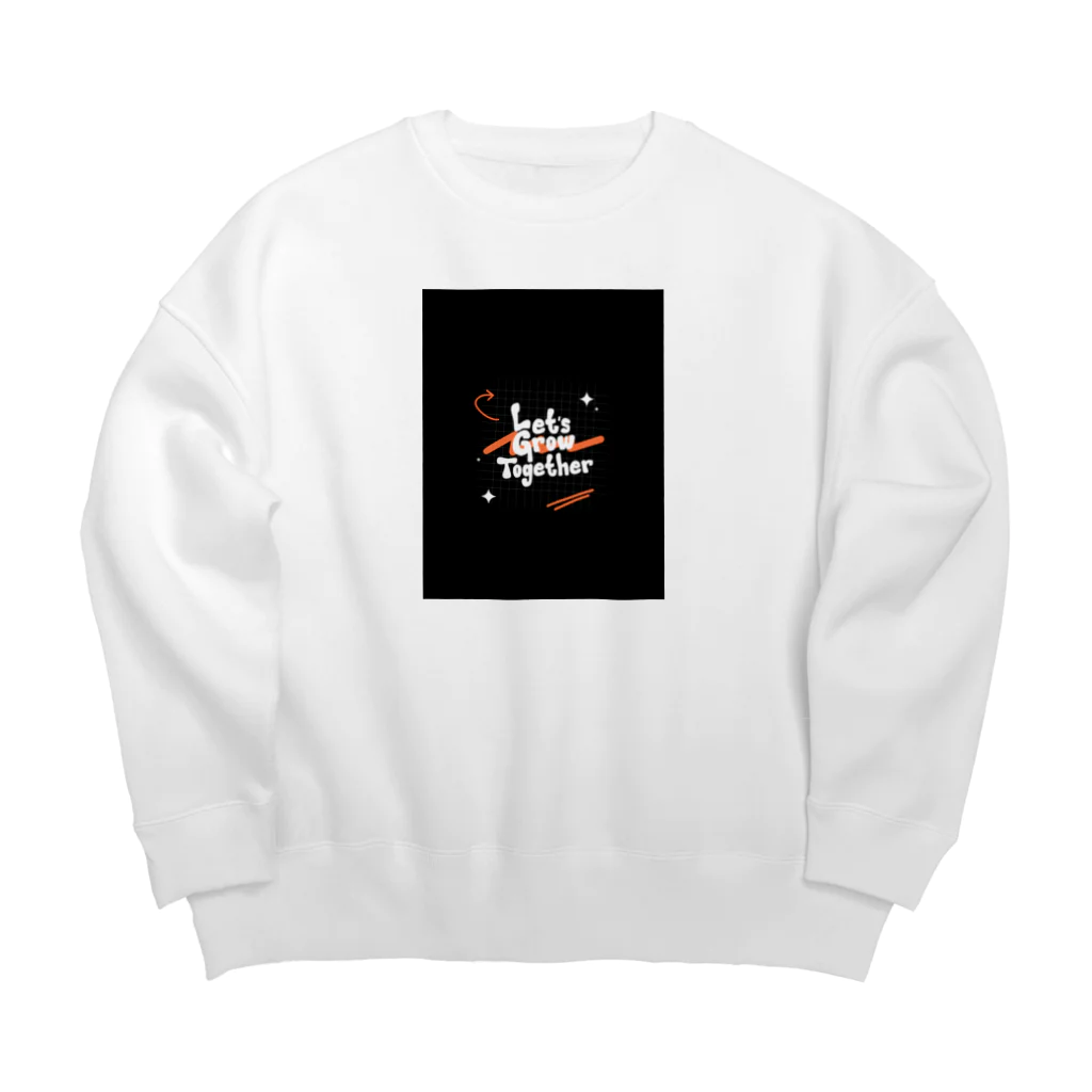 yusaki55maikingのアブストラクトタイポグラフィ Tシャツ Big Crew Neck Sweatshirt