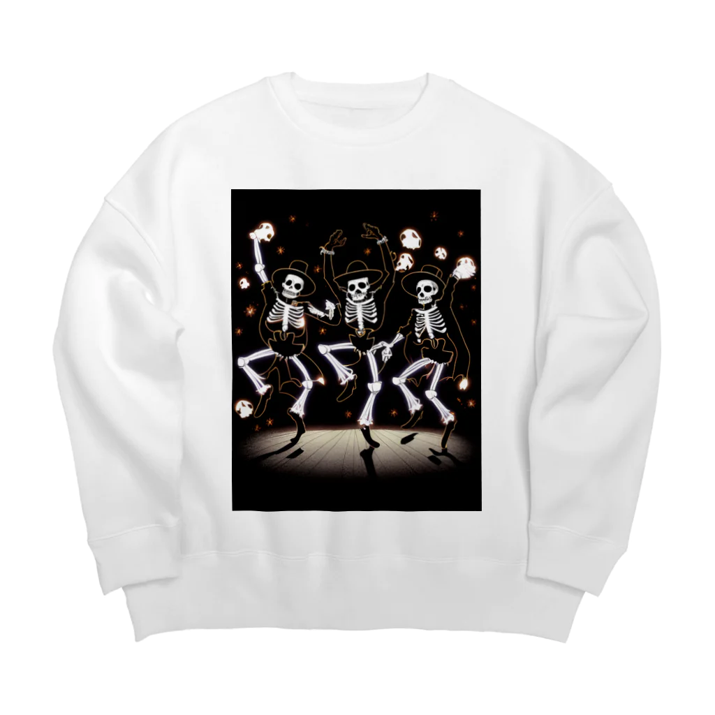 seasun011のハロウィンスケルトンダンス02 Big Crew Neck Sweatshirt