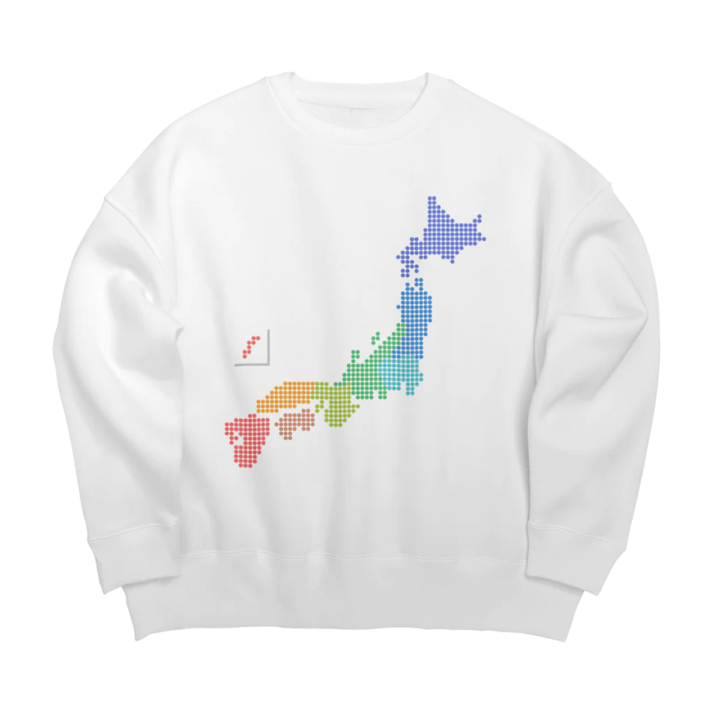 いぬのあしあとのJAPANドット絵カラー Big Crew Neck Sweatshirt