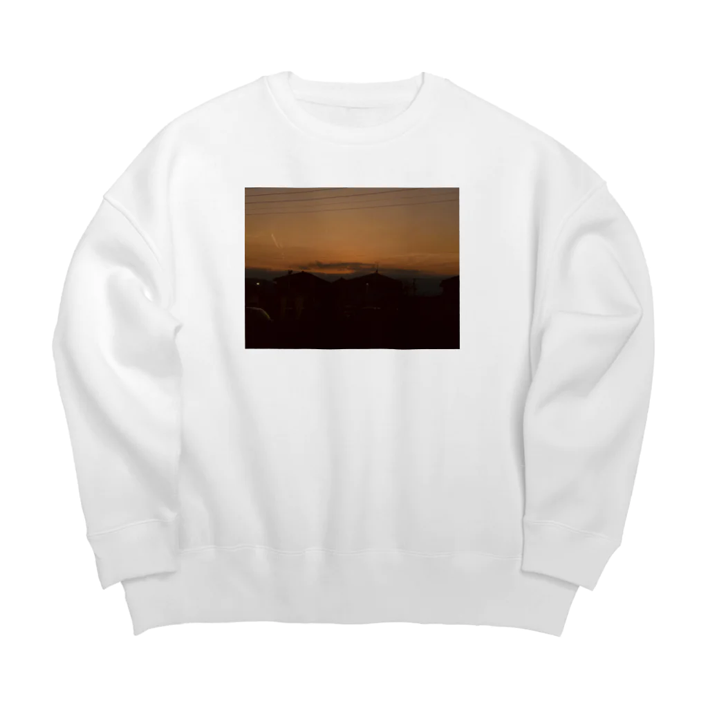 Mi-NtOの夕焼け Big Crew Neck Sweatshirt