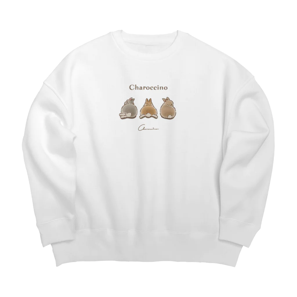 うさぎ雑貨のお店 Charoccinoのうさけちゅ♡ Big Crew Neck Sweatshirt