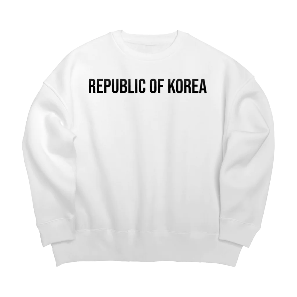 ON NOtEの韓国 ロゴブラック Big Crew Neck Sweatshirt