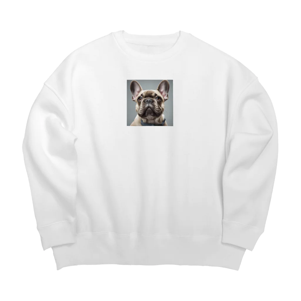 smile_happyのfrench bulldog Big Crew Neck Sweatshirt