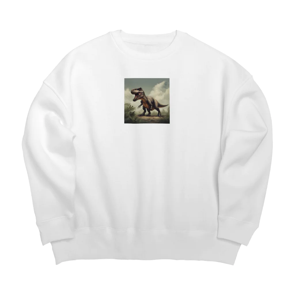 Ryuu_0925の迫力ある恐竜 Big Crew Neck Sweatshirt