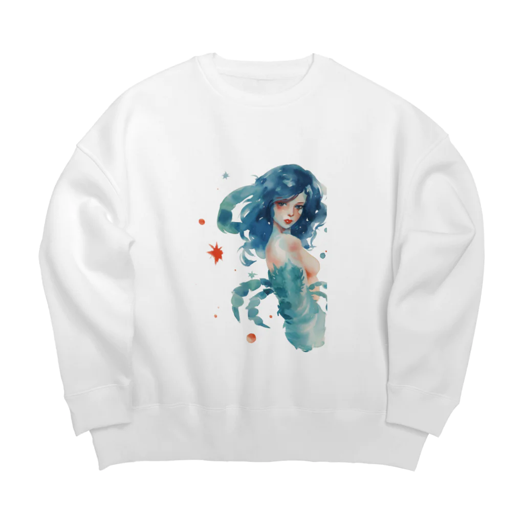 Hayate Kawakami オリジナルの12星座シリーズさそり座のアイテム Big Crew Neck Sweatshirt