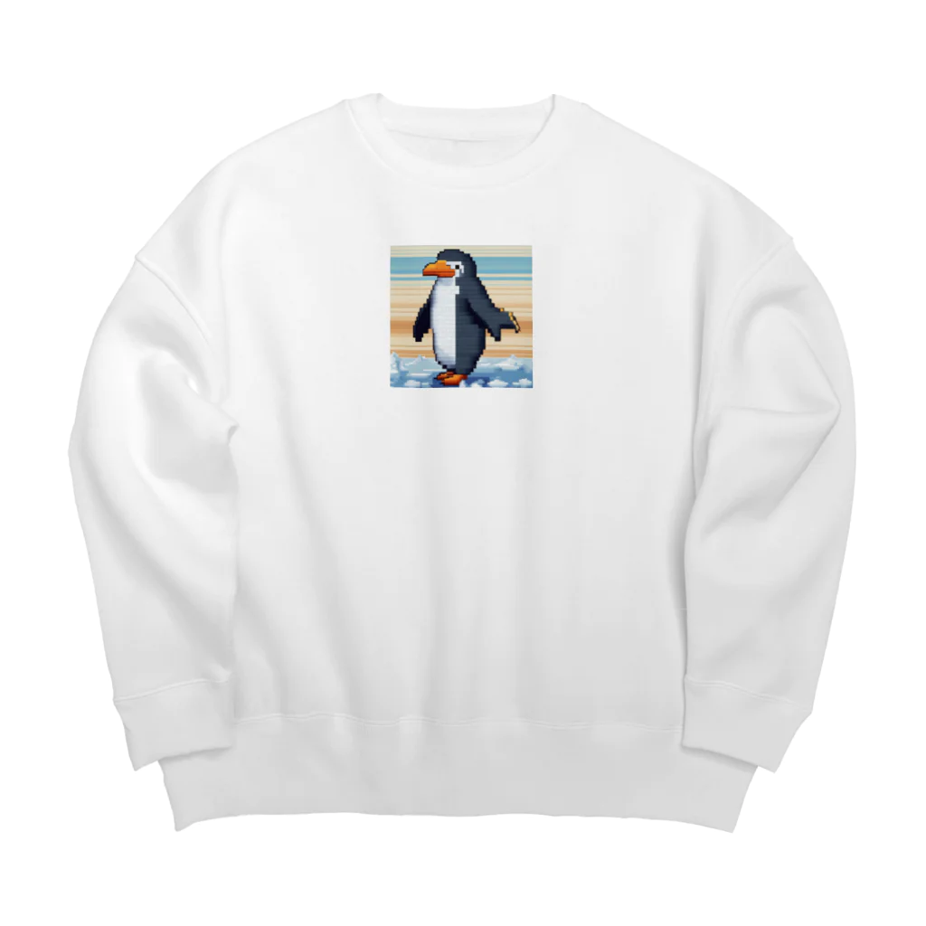 和み庵のドット絵ペンギン Big Crew Neck Sweatshirt