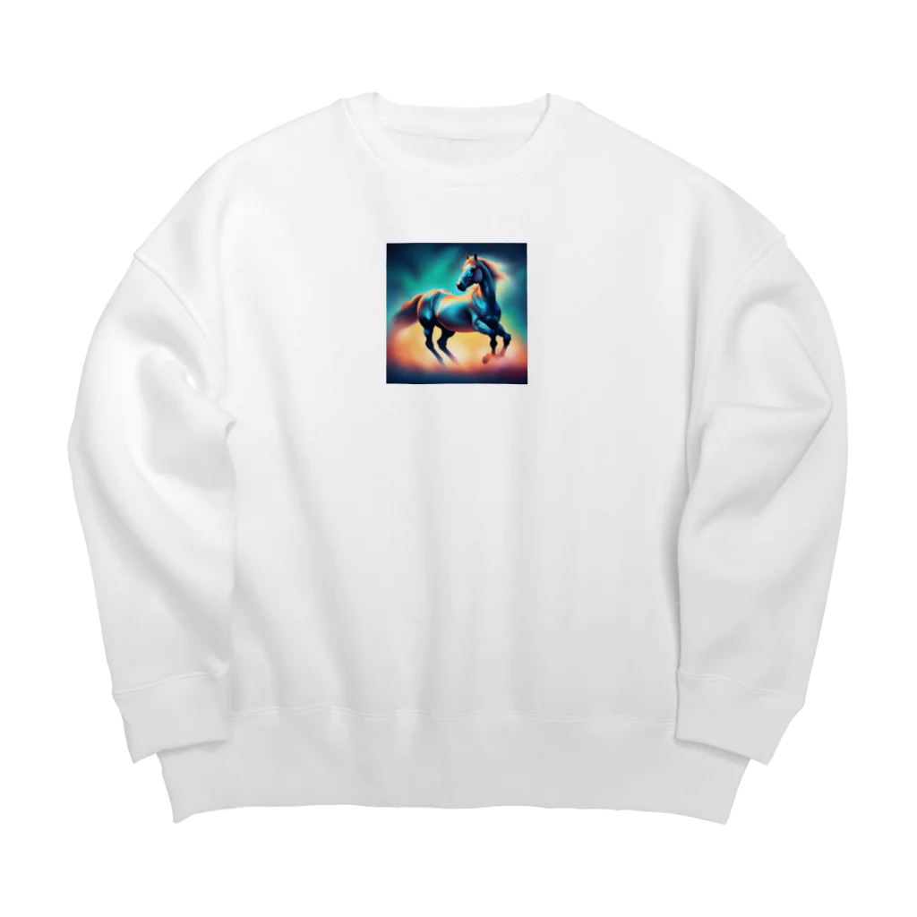 Miyuu101529の幻想的な馬 Big Crew Neck Sweatshirt