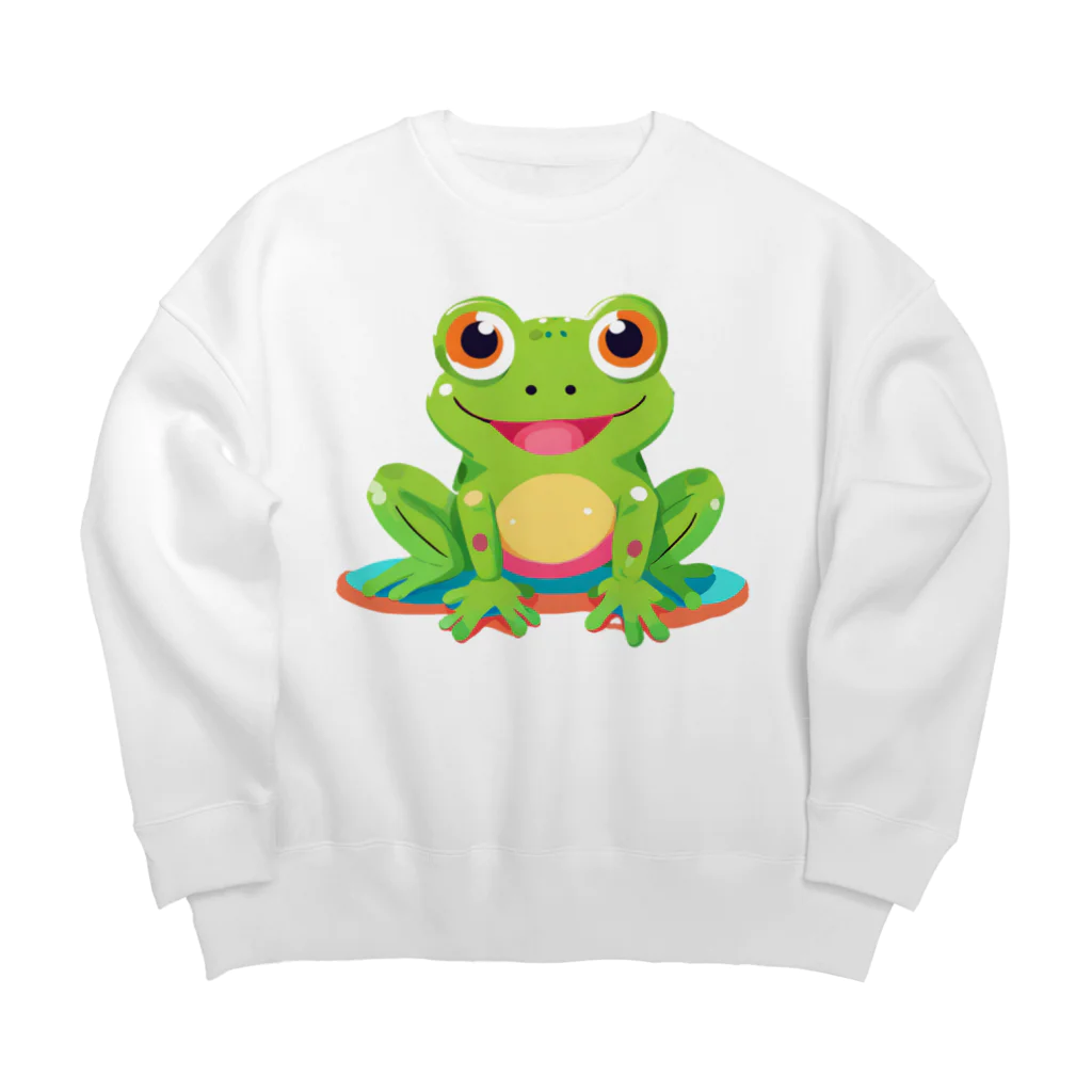 Tiny Cute Crittersのかわいいカエル Big Crew Neck Sweatshirt