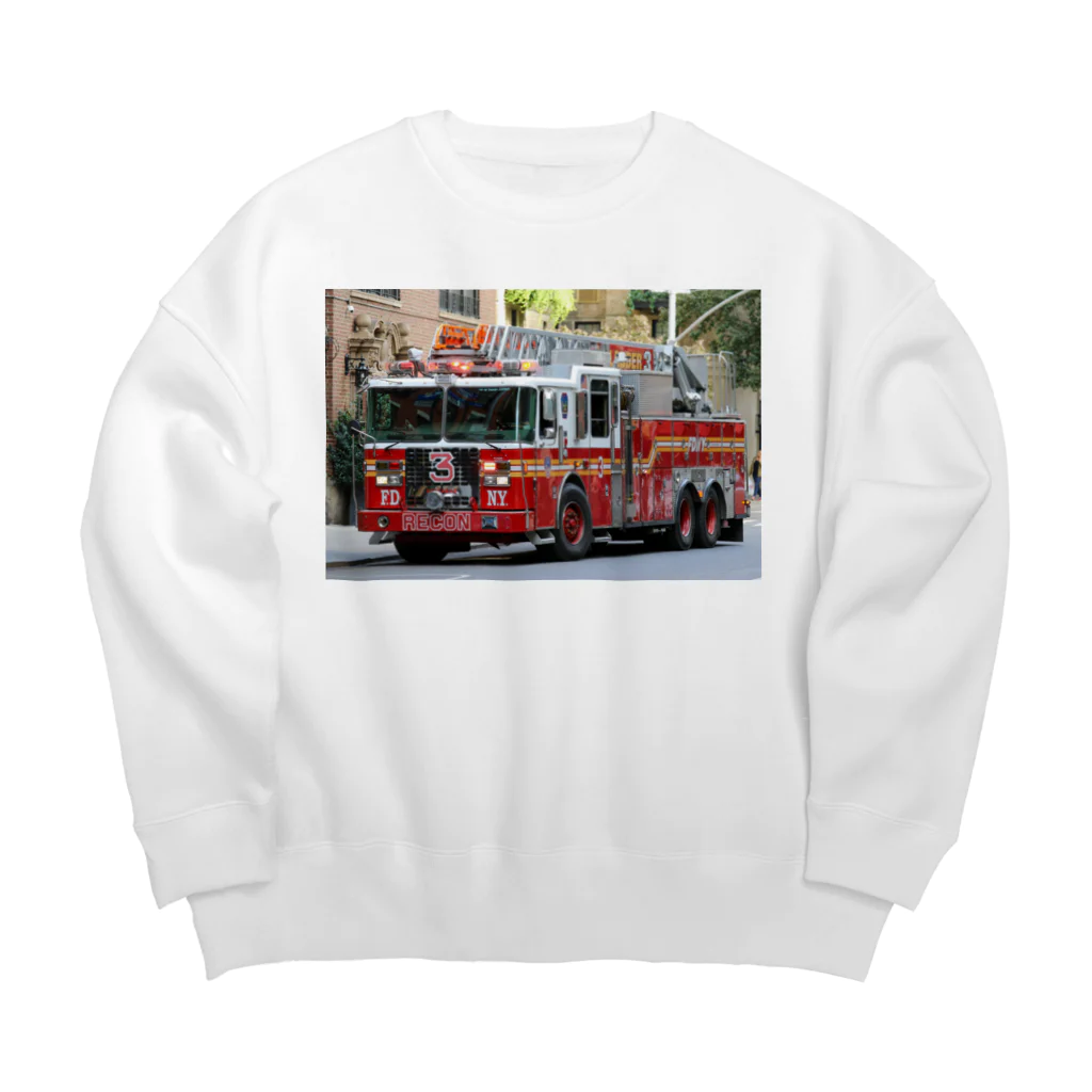 ビッグスマイルライフのかっこいいはしご車 Big Crew Neck Sweatshirt