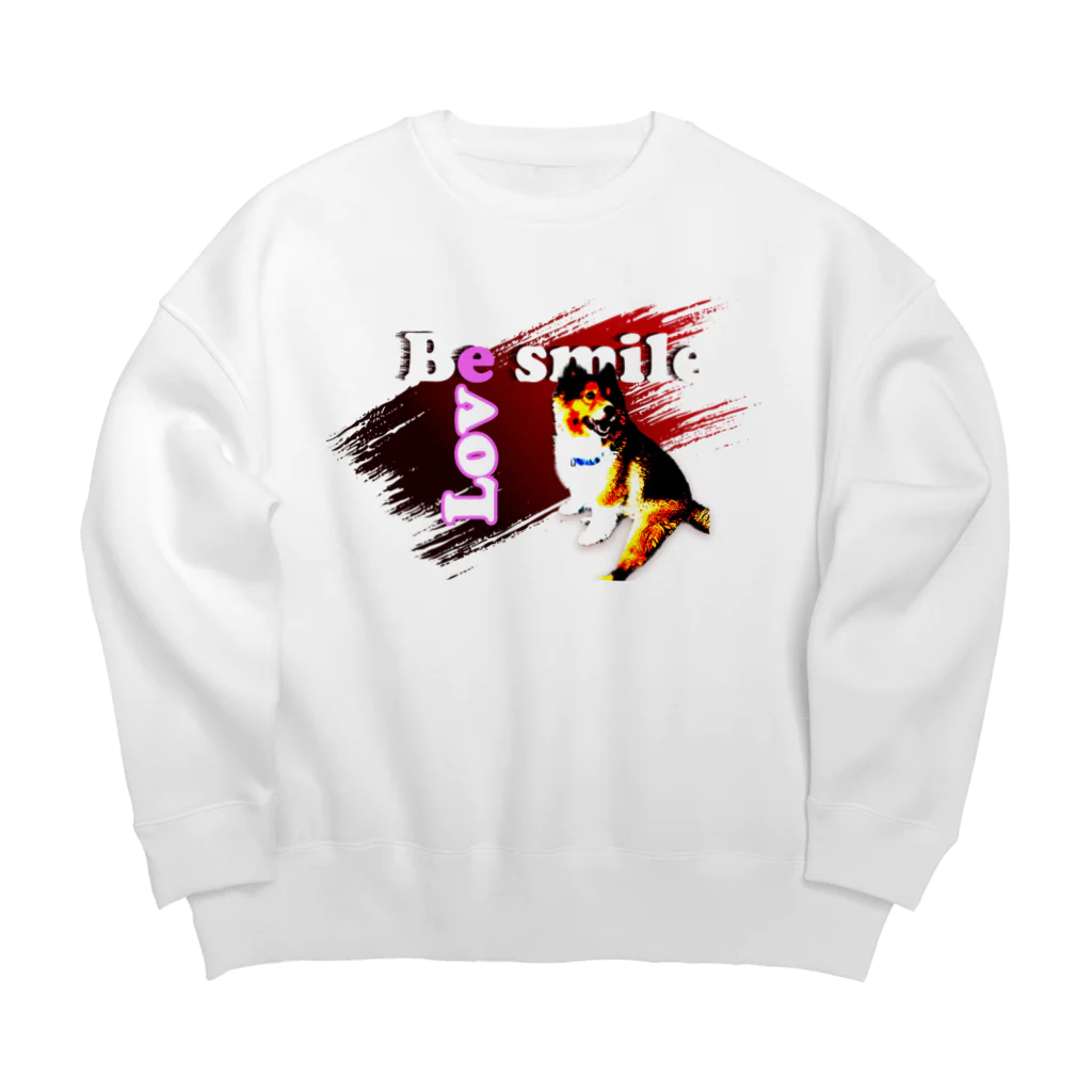 もふもふ犬ソア君SHOPのBe smile♡ Big Crew Neck Sweatshirt