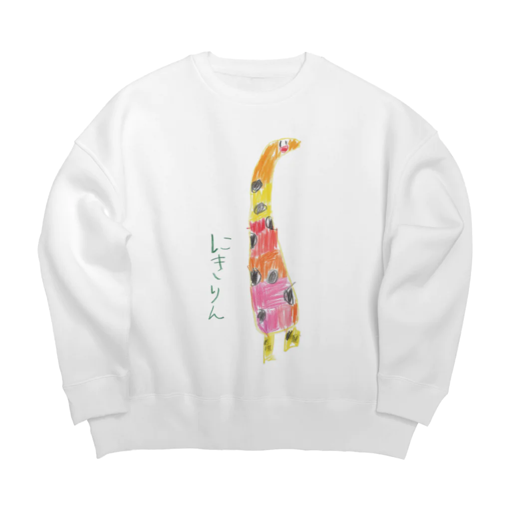 tmy_fのにきりん Big Crew Neck Sweatshirt