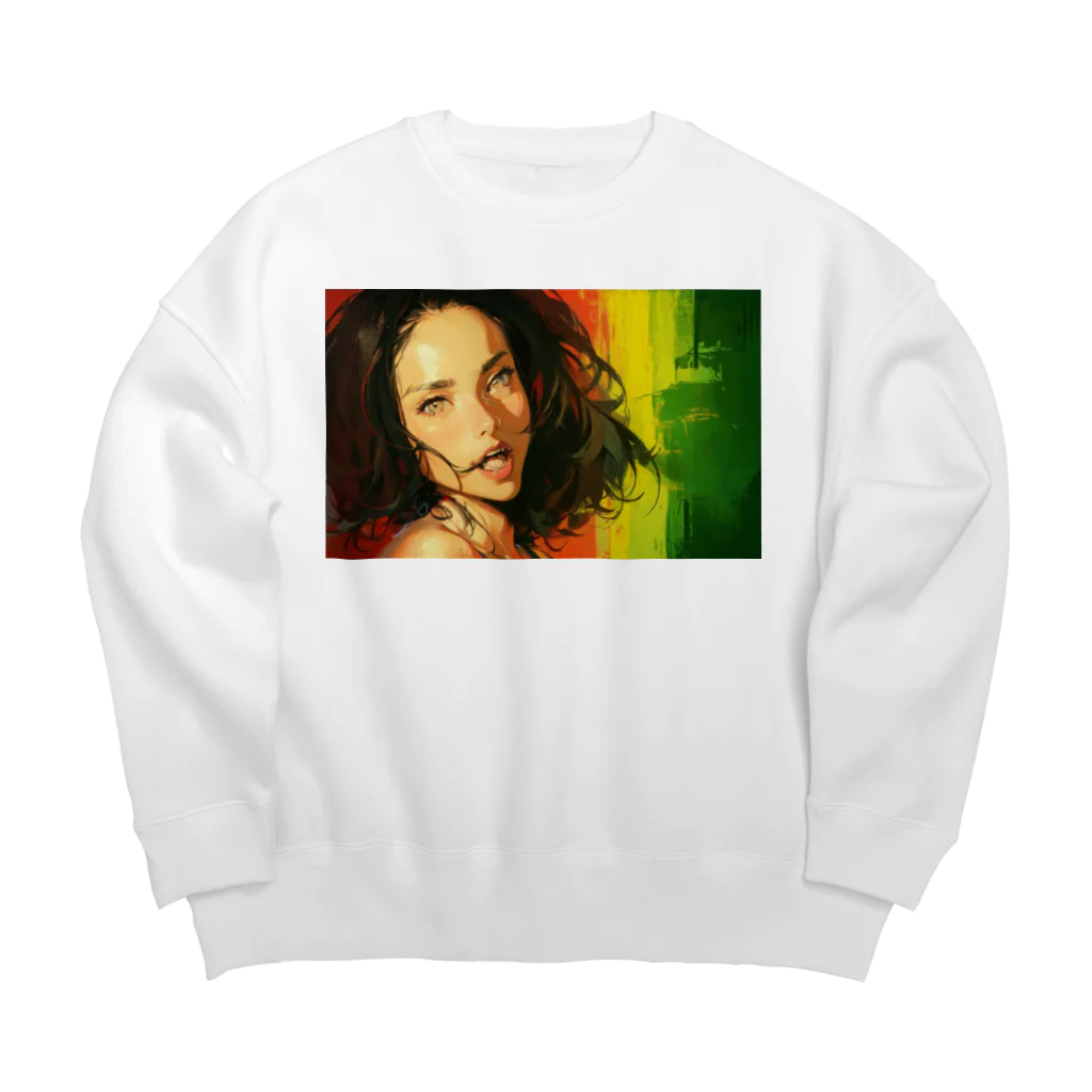 ボンブ映像社のレゲェ女子 Big Crew Neck Sweatshirt