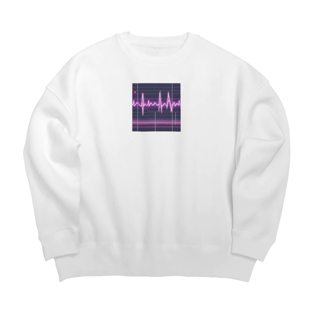 mustyのかっこいい心電図波形 Big Crew Neck Sweatshirt