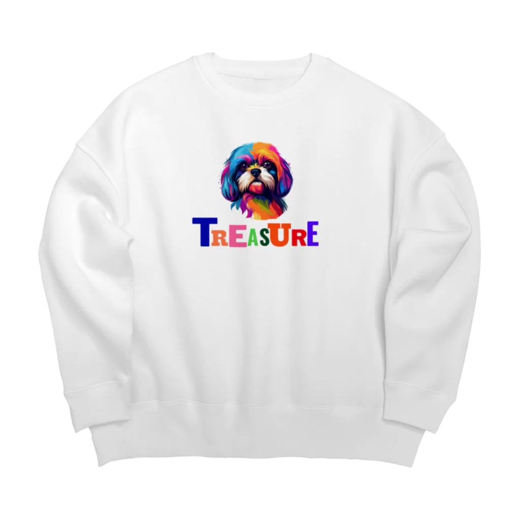 orangeandblueのTreasure（シーズー） Big Crew Neck Sweatshirt