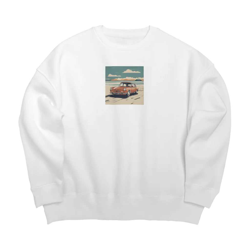 yuki_kmの波の音とともに走る、究極のビーチカー Big Crew Neck Sweatshirt