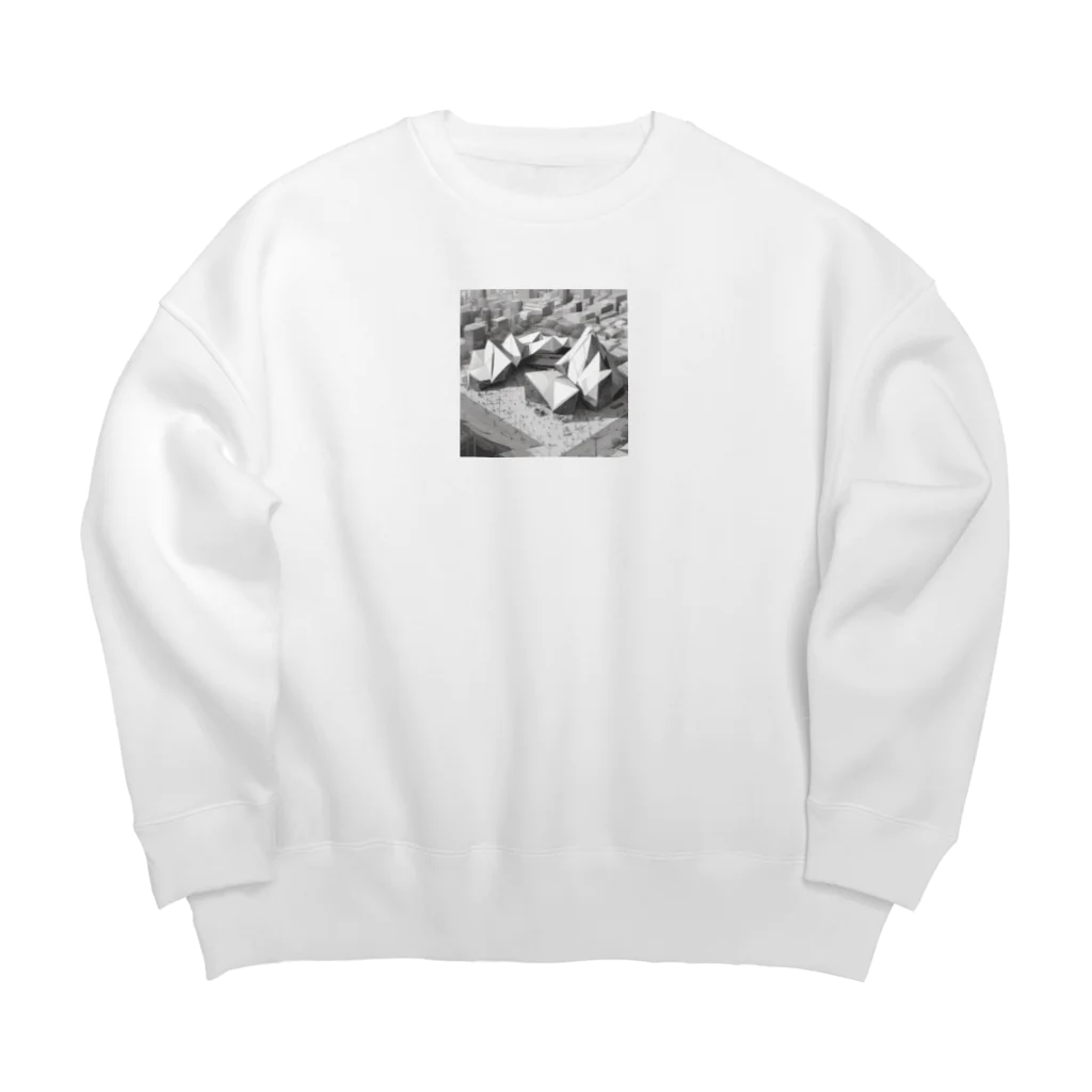 YoMiTの有名な観光スポットイメージ画像：メルボルンのフェデレーションスクエア（オーストラリア、メルボルン） Big Crew Neck Sweatshirt