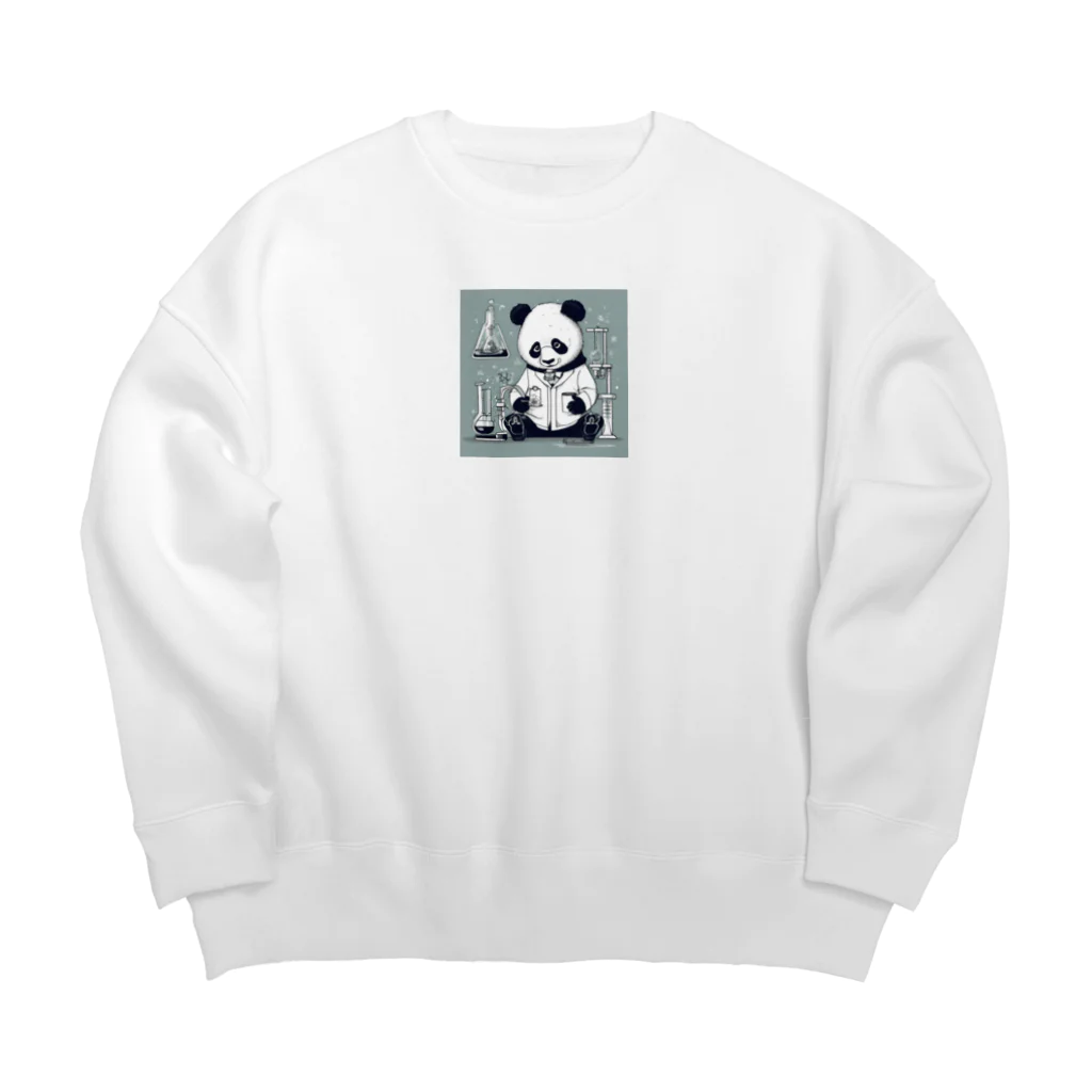 『勝手に』工場長 /KATTEの派遣パンダ(科学者ver.) Big Crew Neck Sweatshirt