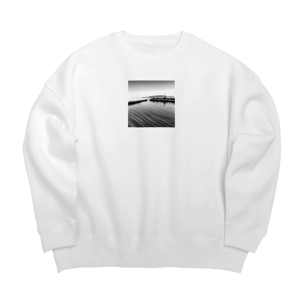 YoMiTの有名な観光スポットイメージ画像：チューリッヒ湖（スイス） Big Crew Neck Sweatshirt