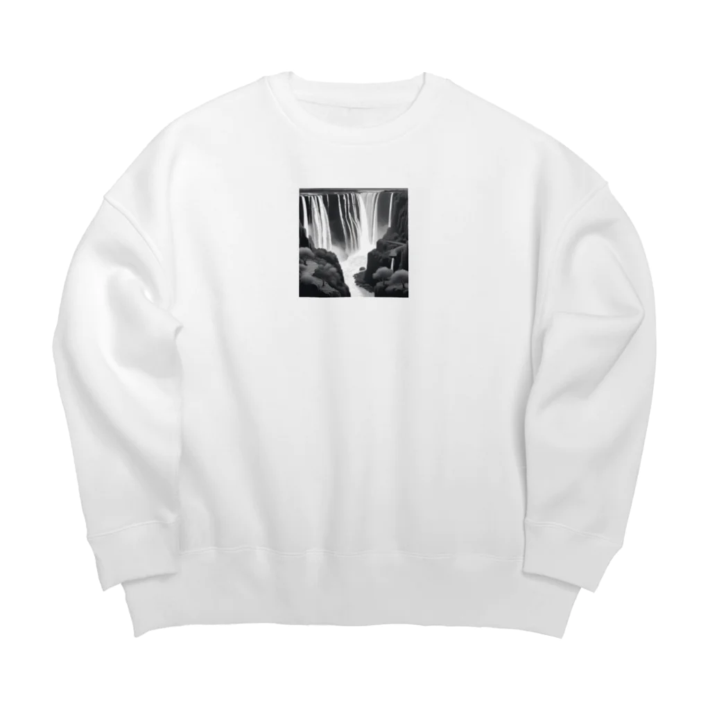 YoMiTの有名な観光スポットイメージ画像：ヴィクトリア滝（ザンビア、ジンバブエ） Big Crew Neck Sweatshirt