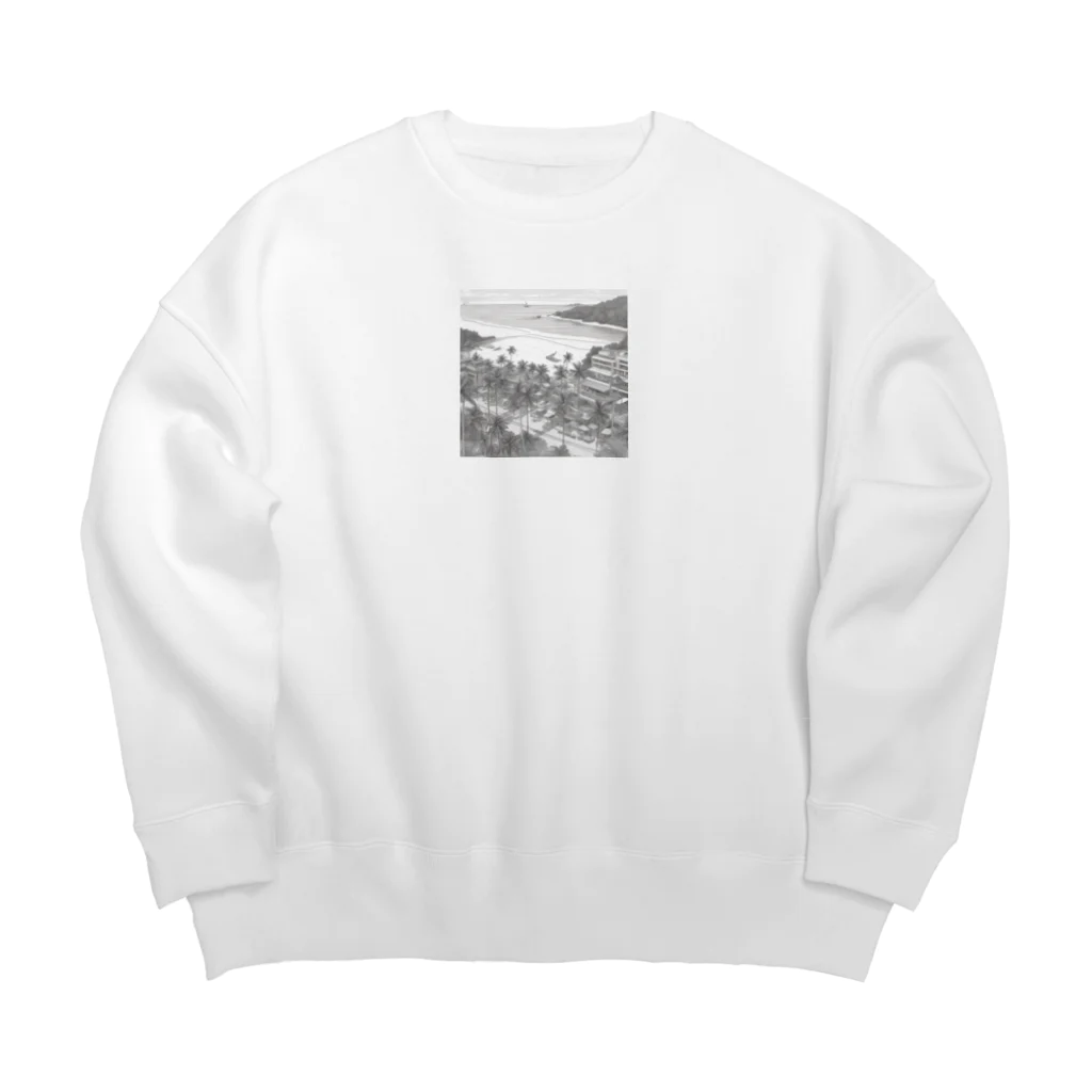 YoMiTの有名な観光スポットイメージ画像：ボラカイ島（フィリピン） Big Crew Neck Sweatshirt