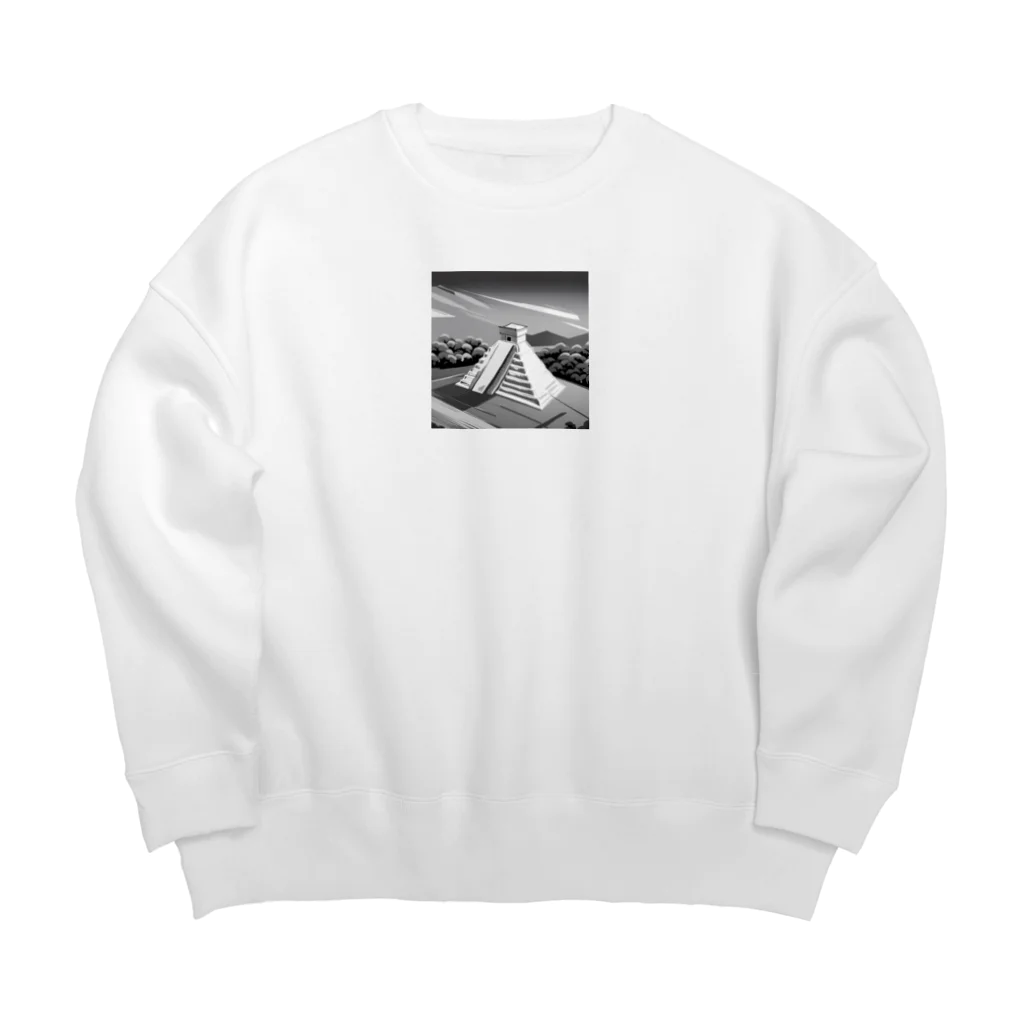 YoMiTの有名な観光スポットイメージ画像：チチェン・イッツァ（メキシコ） Big Crew Neck Sweatshirt