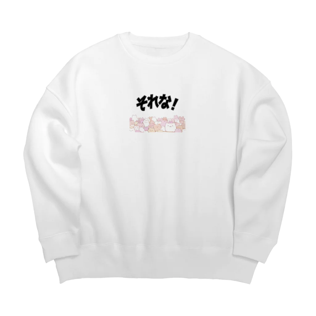 ITTAKASHOPのわちゃ猫文字入りパーカー Big Crew Neck Sweatshirt