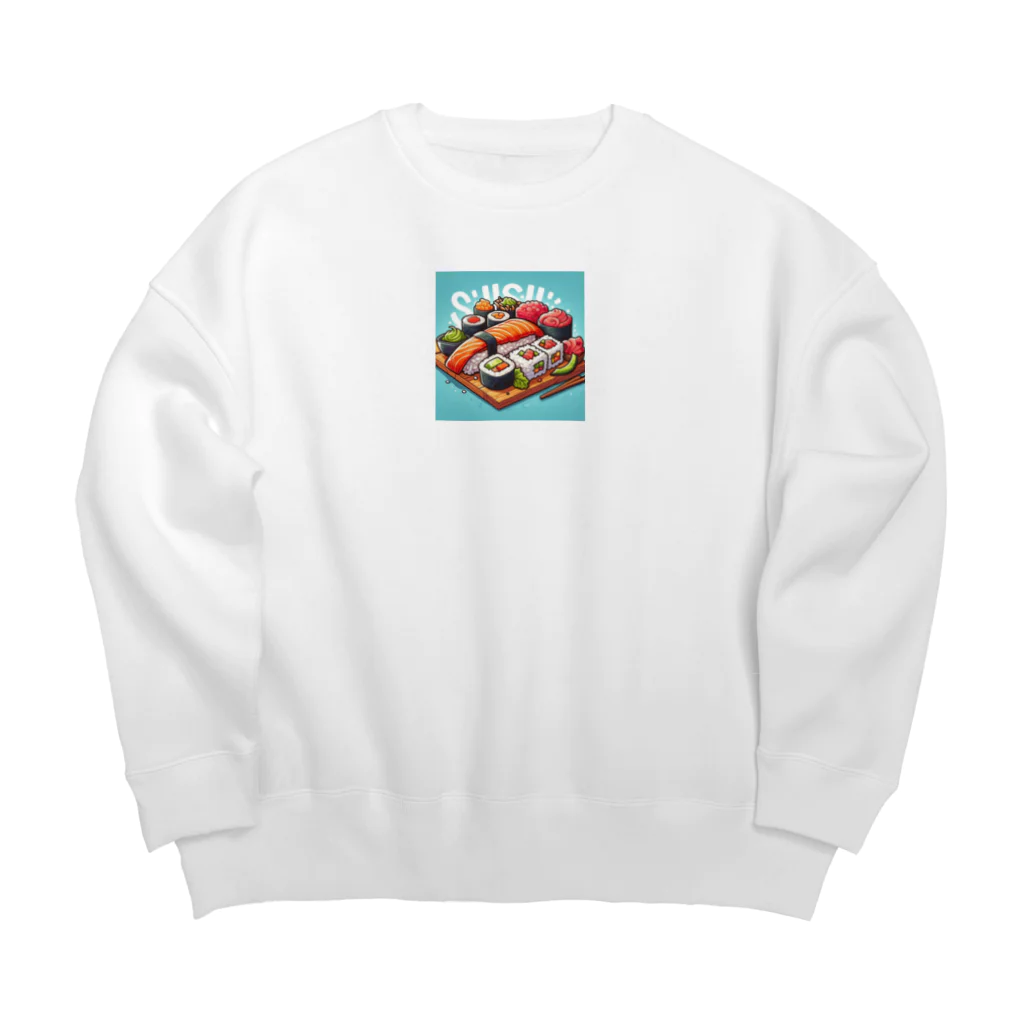 ワンダーワールド・ワンストップのカラフルなユニークな寿司 Big Crew Neck Sweatshirt