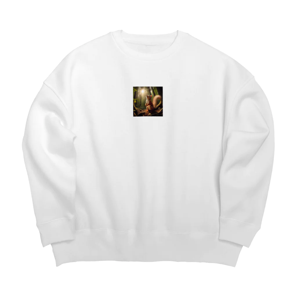 木漏れ日亭の木漏れ日の森のリス Big Crew Neck Sweatshirt